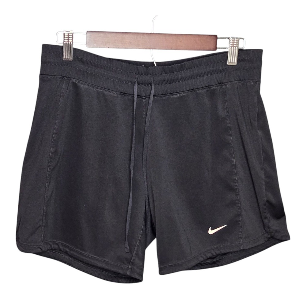 Nike Shorts Womens Small Black Dri-FIT Running Athletic Gym Workout Drawstring
